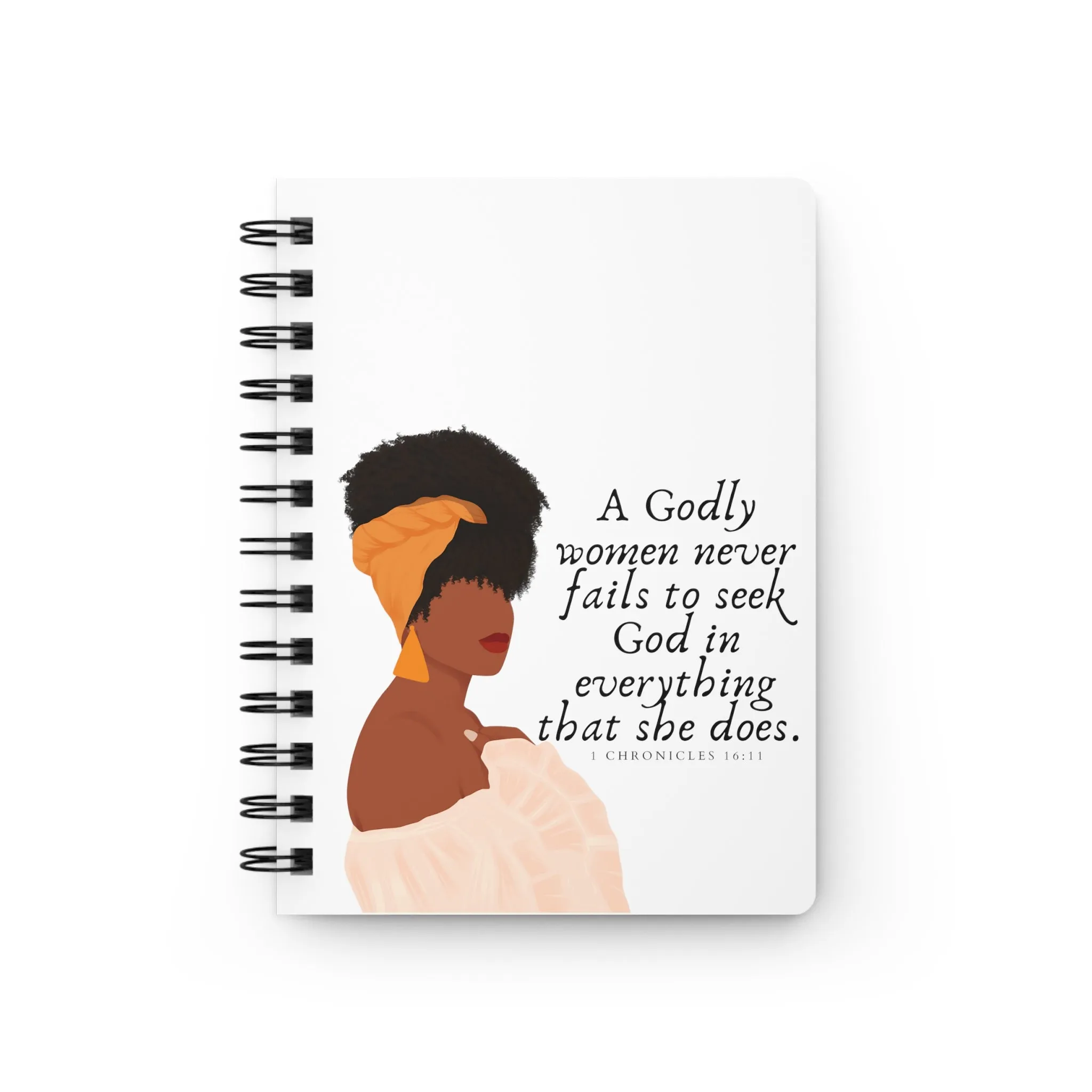 📖💪 1 Chronicles 16:11 Women's Spiral Journal - Empowering Your Faith Journey 🌸✨Spiral Bound Journal