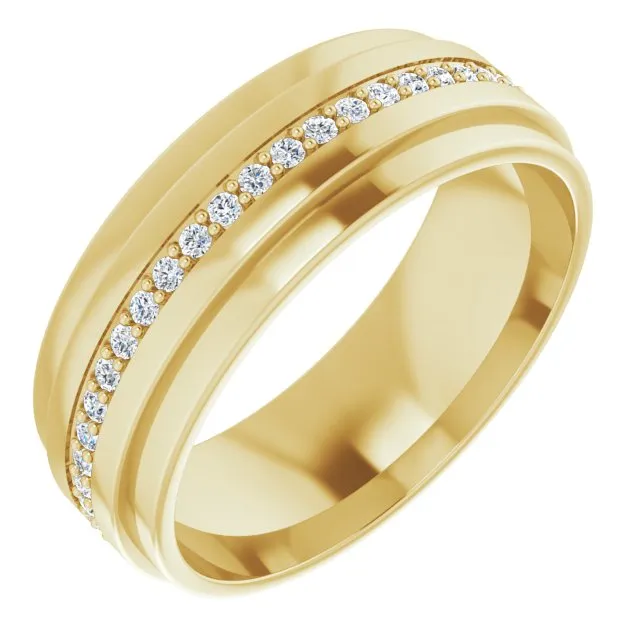 0.40 ct. Round Diamond Eternity Band Wide Solid Gold Ring