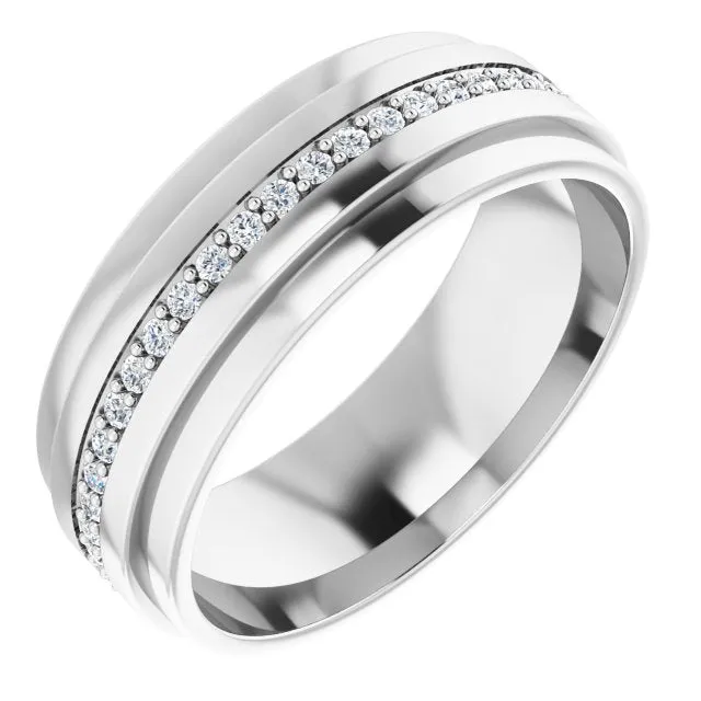 0.40 ct. Round Diamond Eternity Band Wide Solid Gold Ring