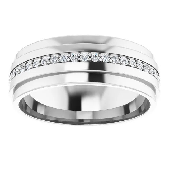 0.40 ct. Round Diamond Eternity Band Wide Solid Gold Ring