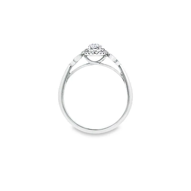 0.42TDW Canadian Diamond Ring in 10K White Gold