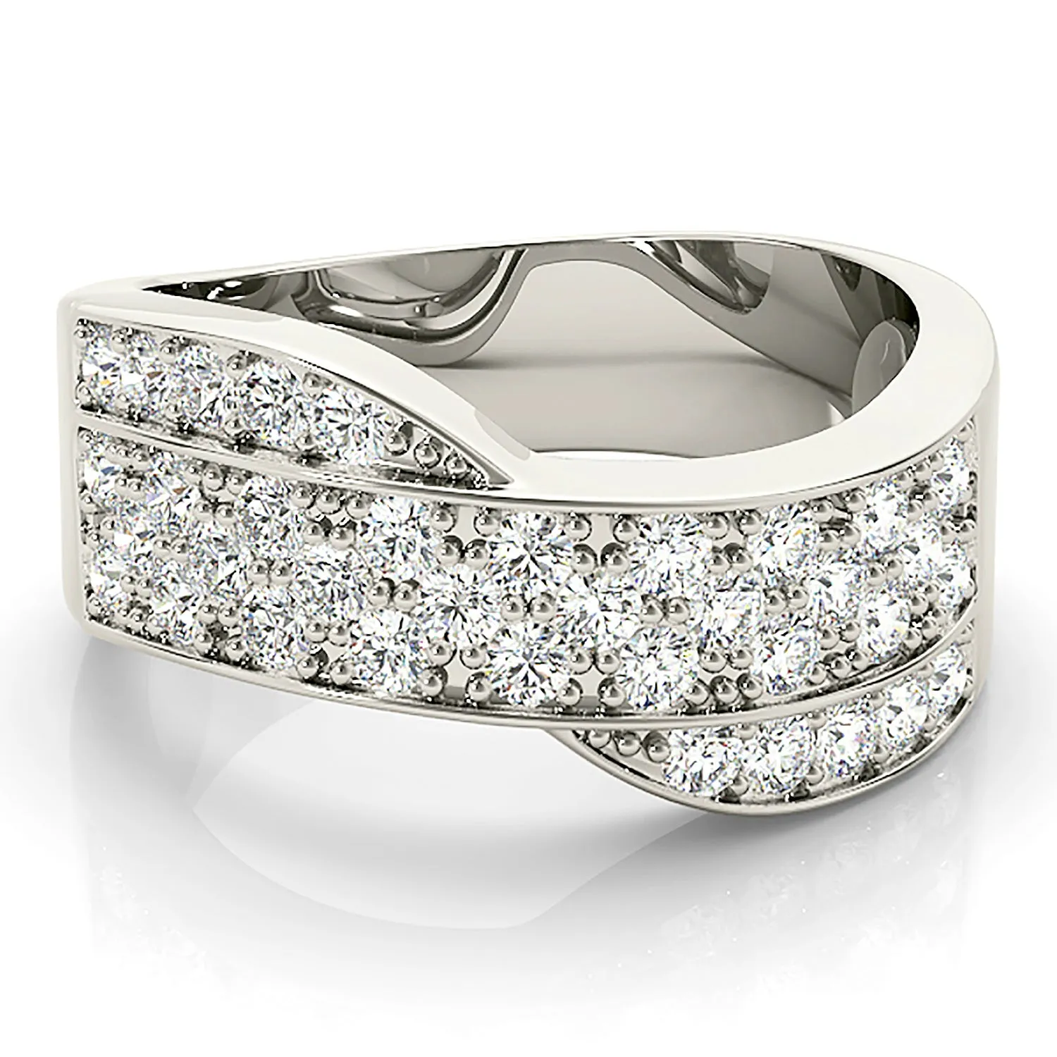 0.75 ctw Round Diamond Wide Anniversary Ring