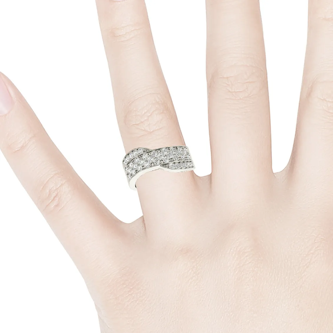 0.75 ctw Round Diamond Wide Anniversary Ring