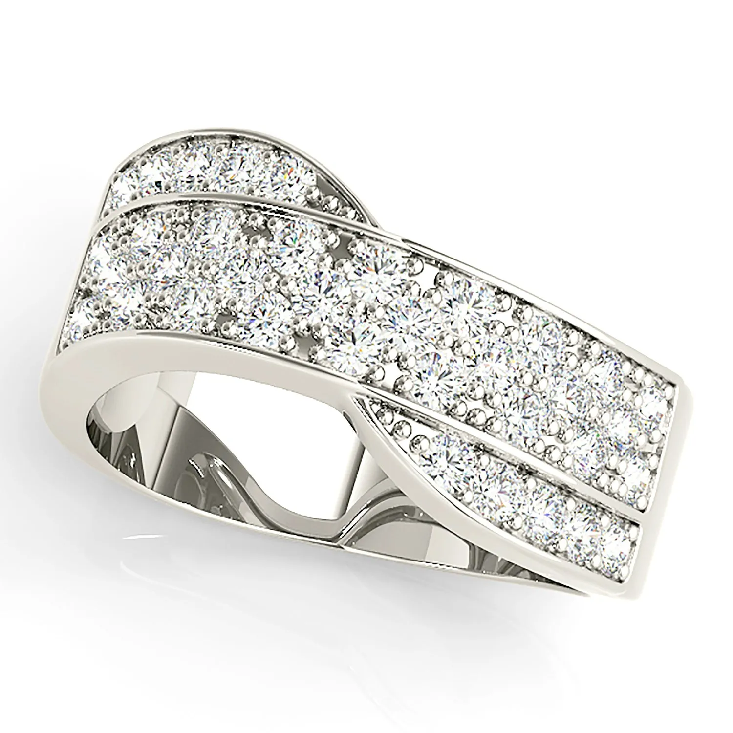 0.75 ctw Round Diamond Wide Anniversary Ring