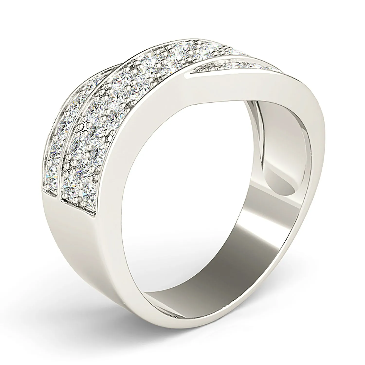 0.75 ctw Round Diamond Wide Anniversary Ring