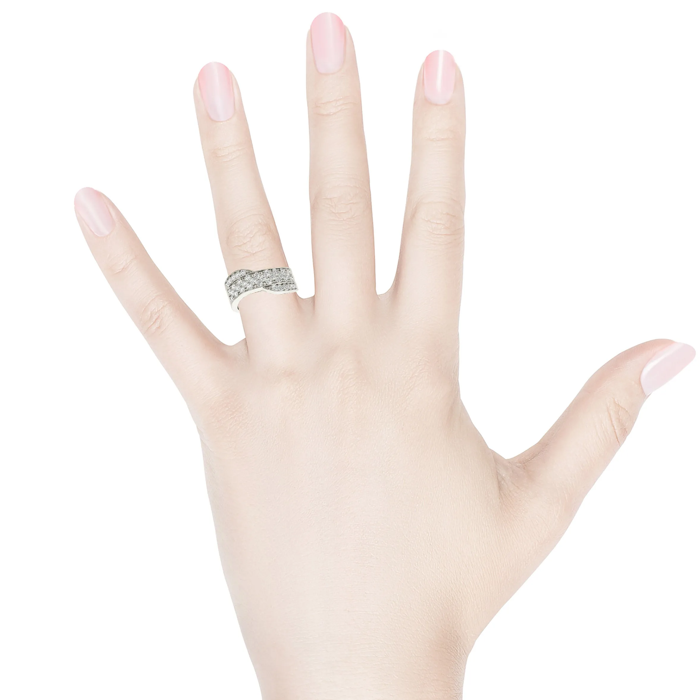 0.75 ctw Round Diamond Wide Anniversary Ring