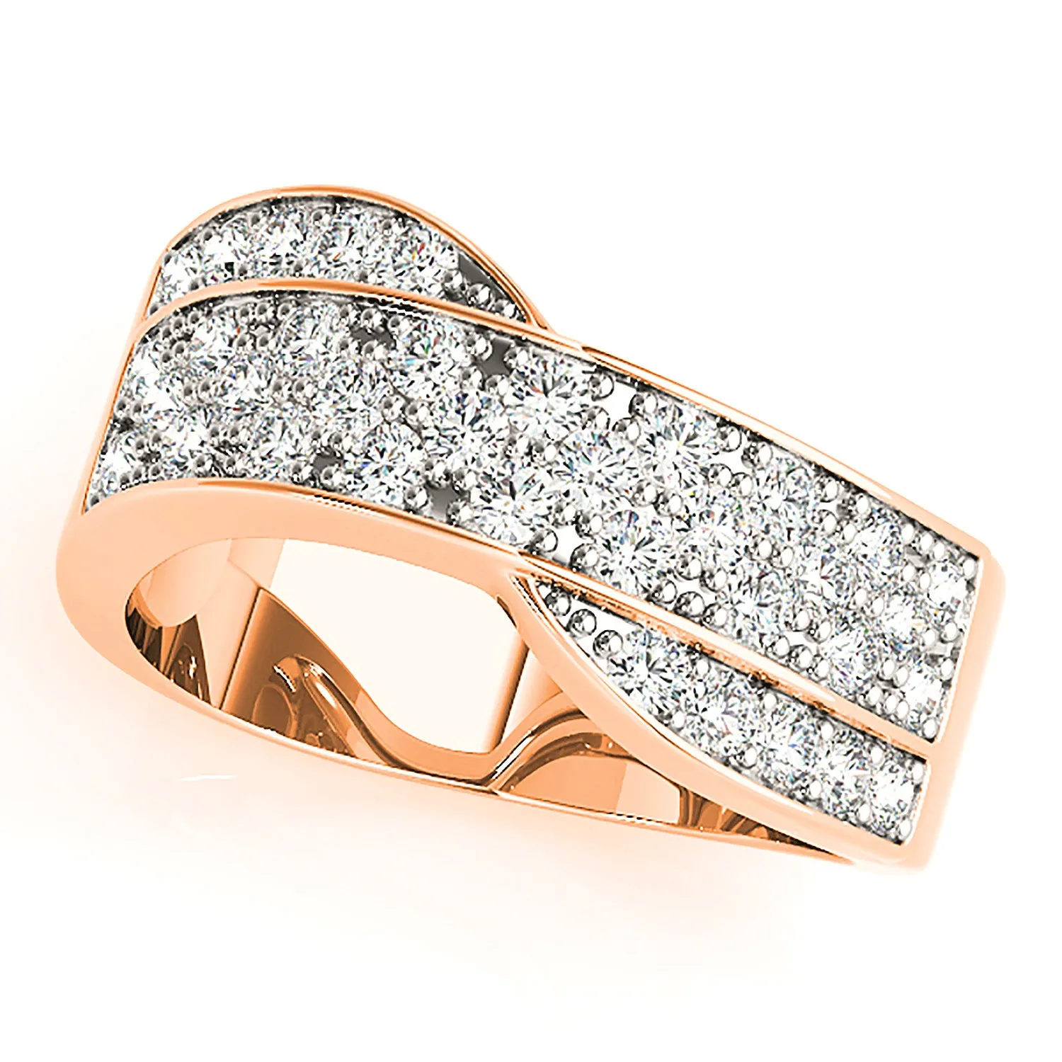 0.75 ctw Round Diamond Wide Anniversary Ring