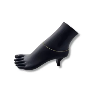 10K Yellow Gold Rolo Anklet