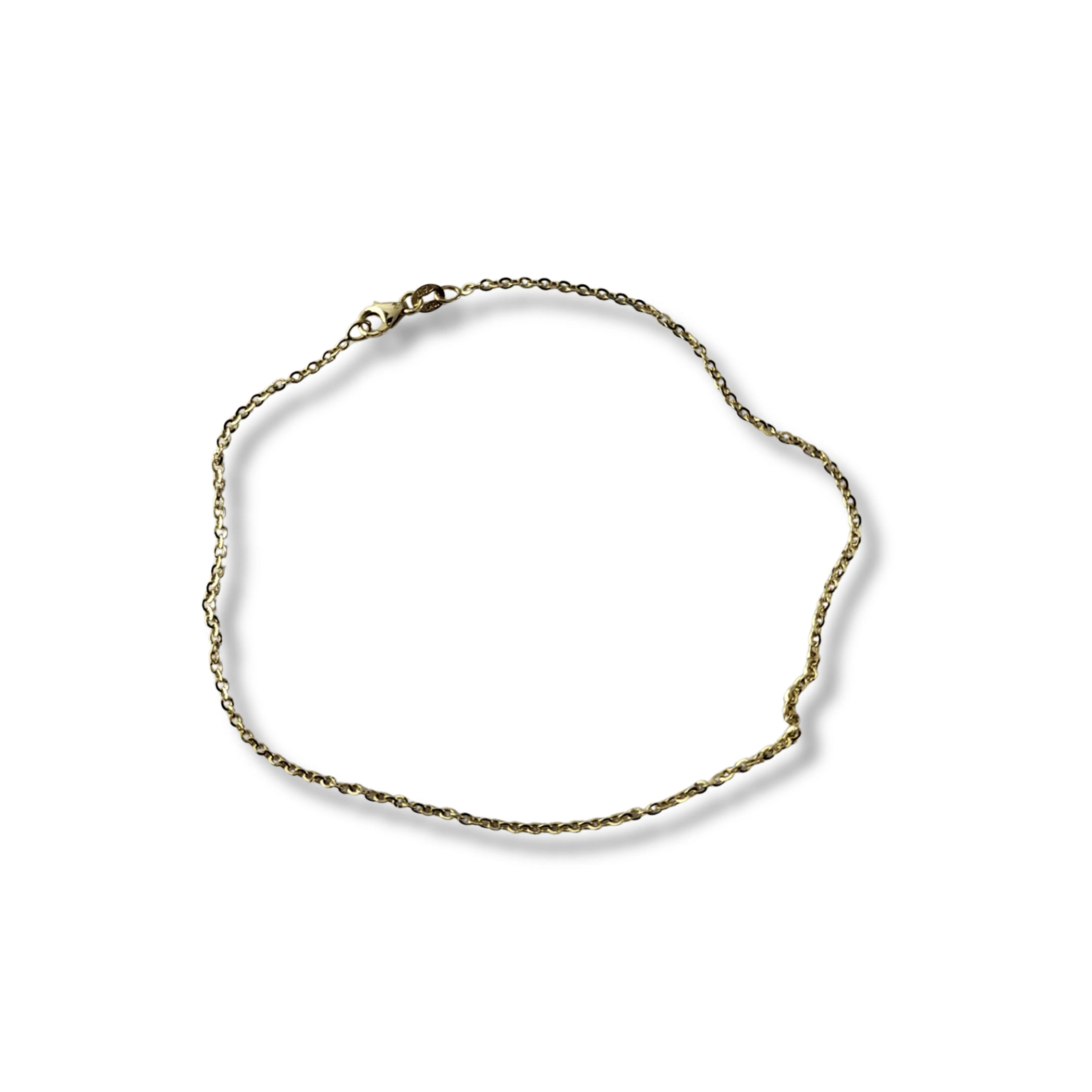 10K Yellow Gold Rolo Anklet