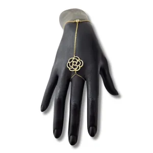 14K Yellow Gold Clon Flower Bracelet