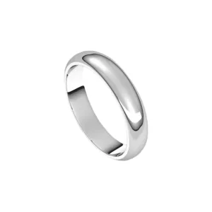 18K Classic White Gold Band