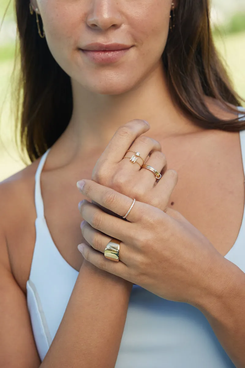 18K Gold Small Trinity Ring