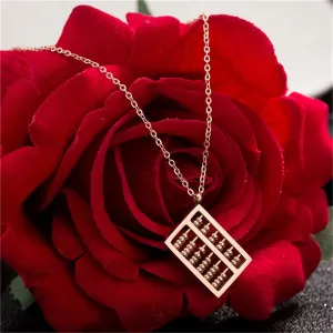 18K Rose Gold-Plated Abacus Pendant Necklace