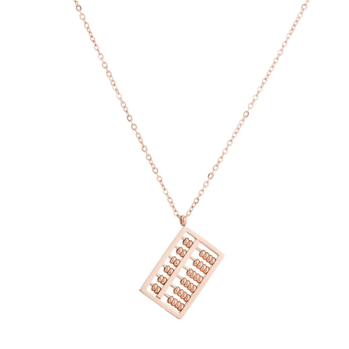 18K Rose Gold-Plated Abacus Pendant Necklace