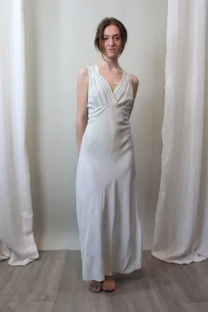 1930s PALE BLUE rayon nightgown dress small | new spring