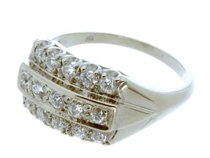 1950s 3 Row Diamond Anniversary Band