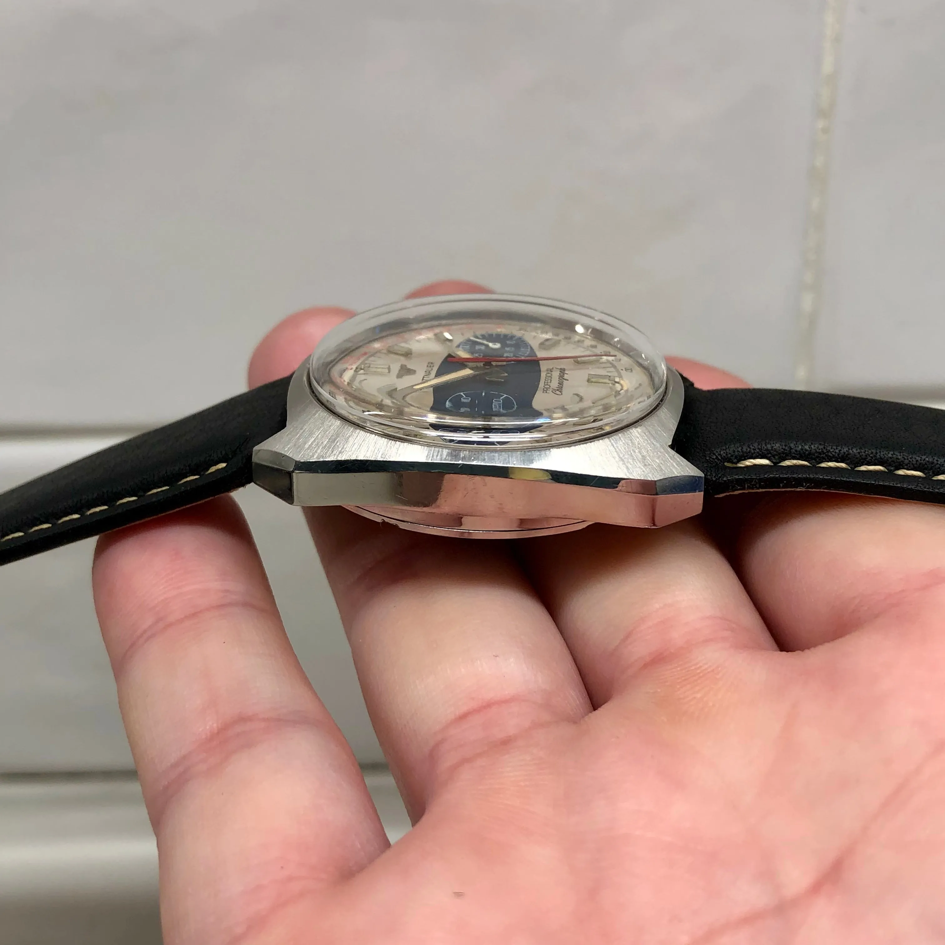1960s Vintage Wittnauer Professional Chronograph 247T 37mm Steel Wristwatch