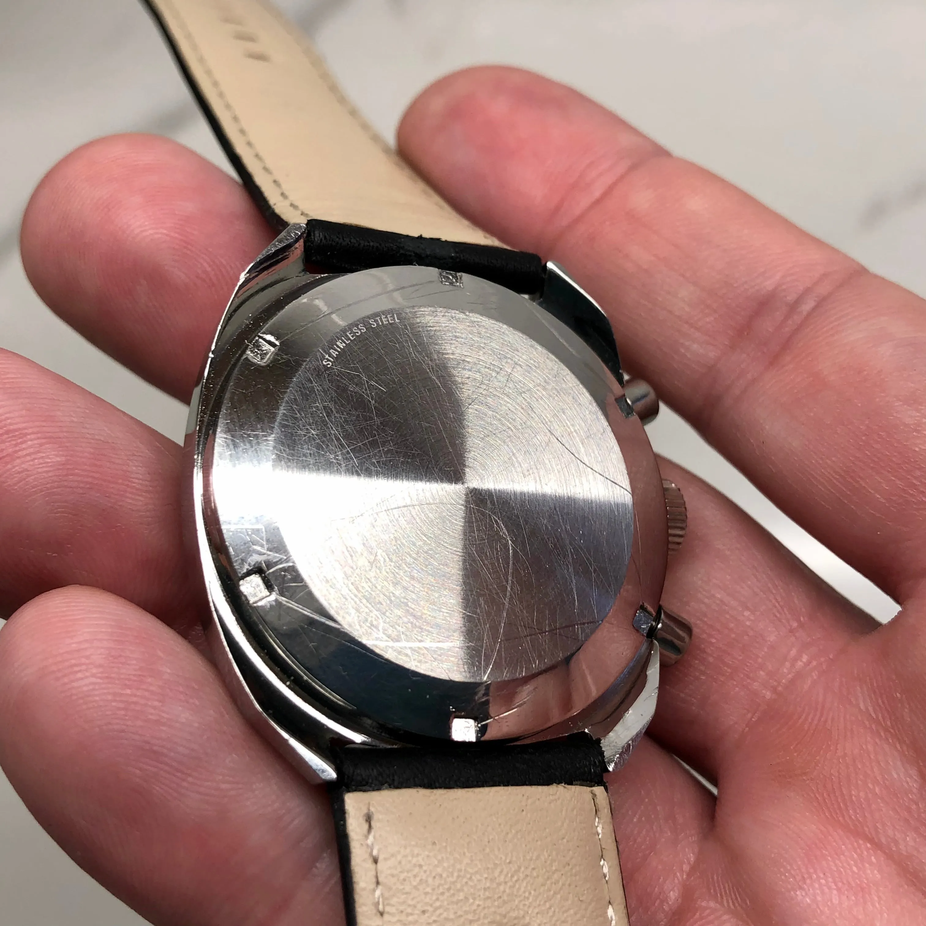 1960s Vintage Wittnauer Professional Chronograph 247T 37mm Steel Wristwatch