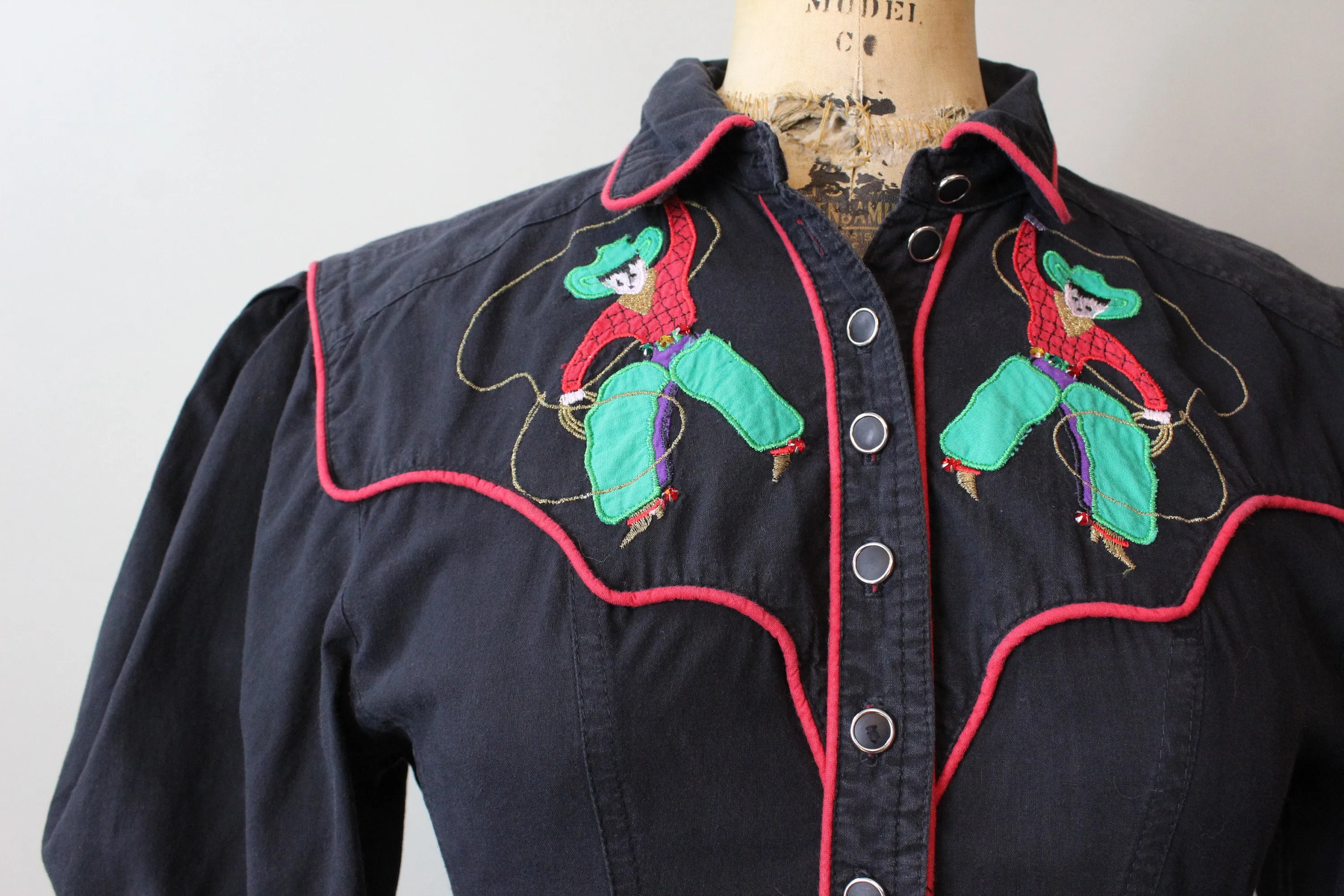 1980s KAREN ALEXANDER cowboy and lasso dress xs |  new fall