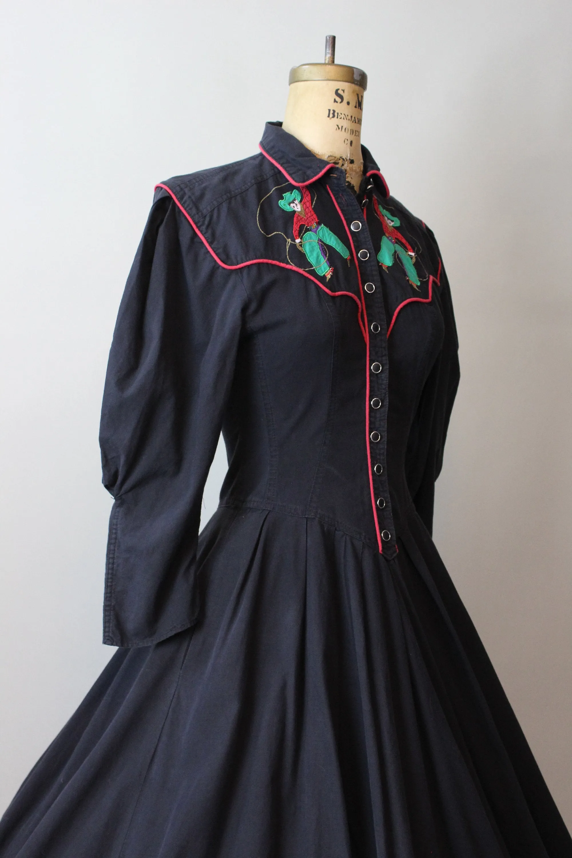 1980s KAREN ALEXANDER cowboy and lasso dress xs |  new fall