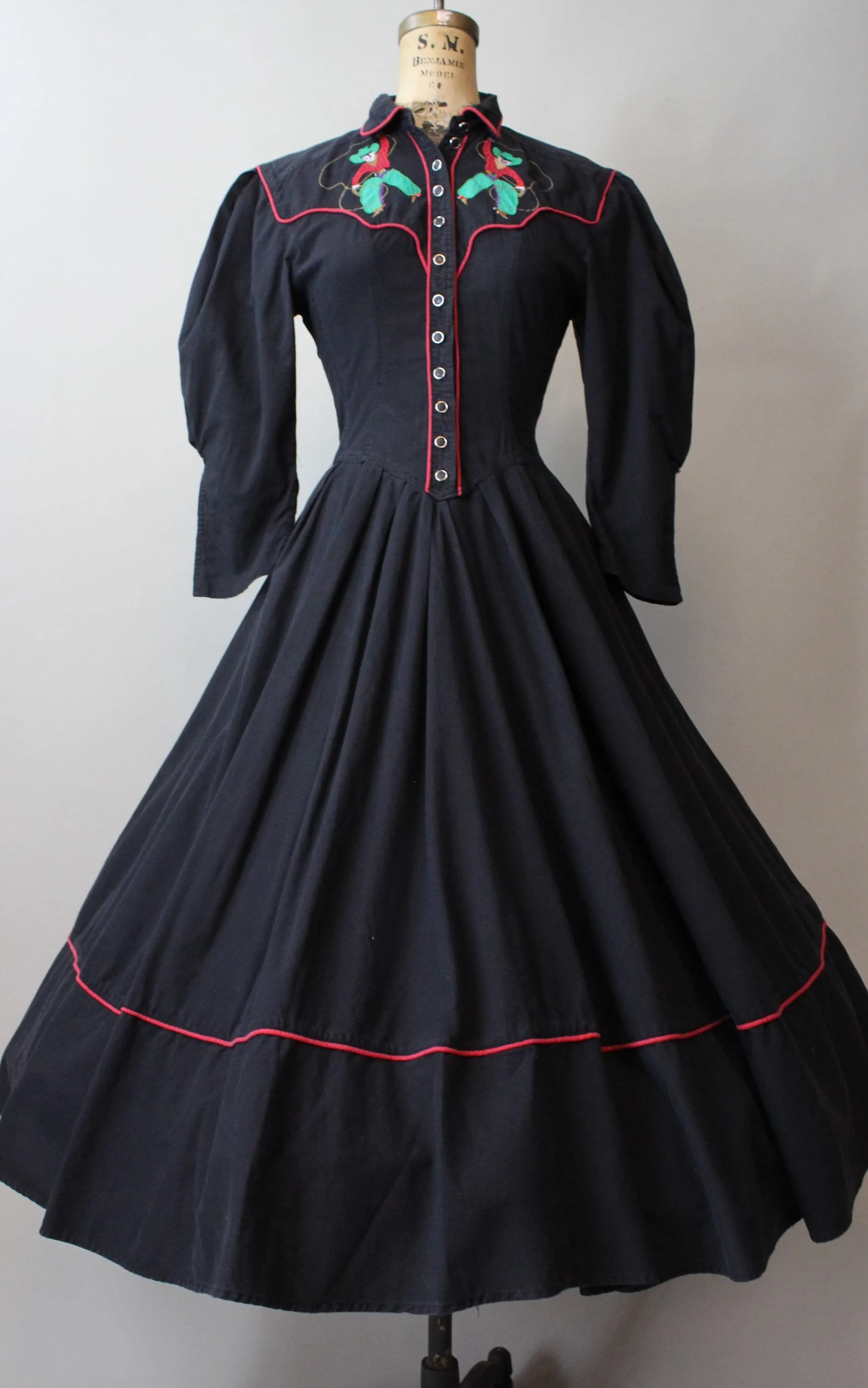 1980s KAREN ALEXANDER cowboy and lasso dress xs |  new fall