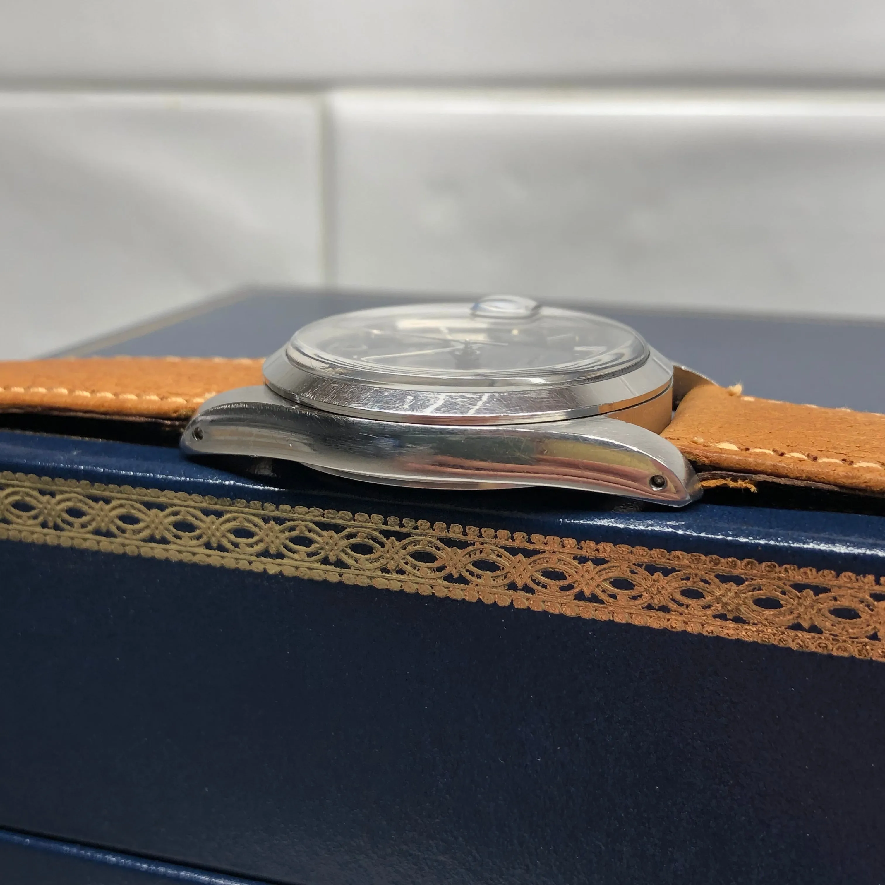 1982 Tudor Prince Oysterdate 74000 Steel Blue Dial Automatic Wristwatch with Box Papers