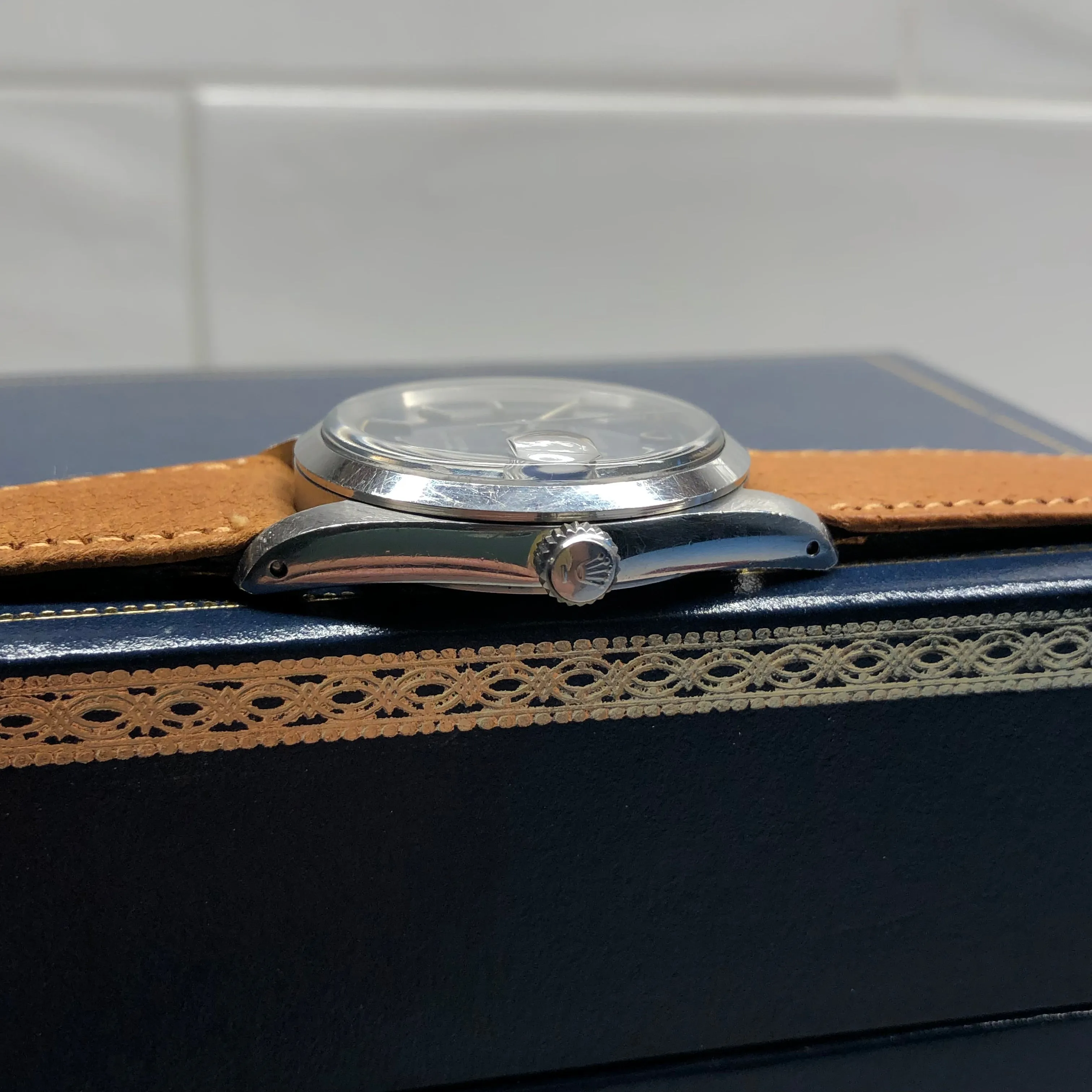 1982 Tudor Prince Oysterdate 74000 Steel Blue Dial Automatic Wristwatch with Box Papers