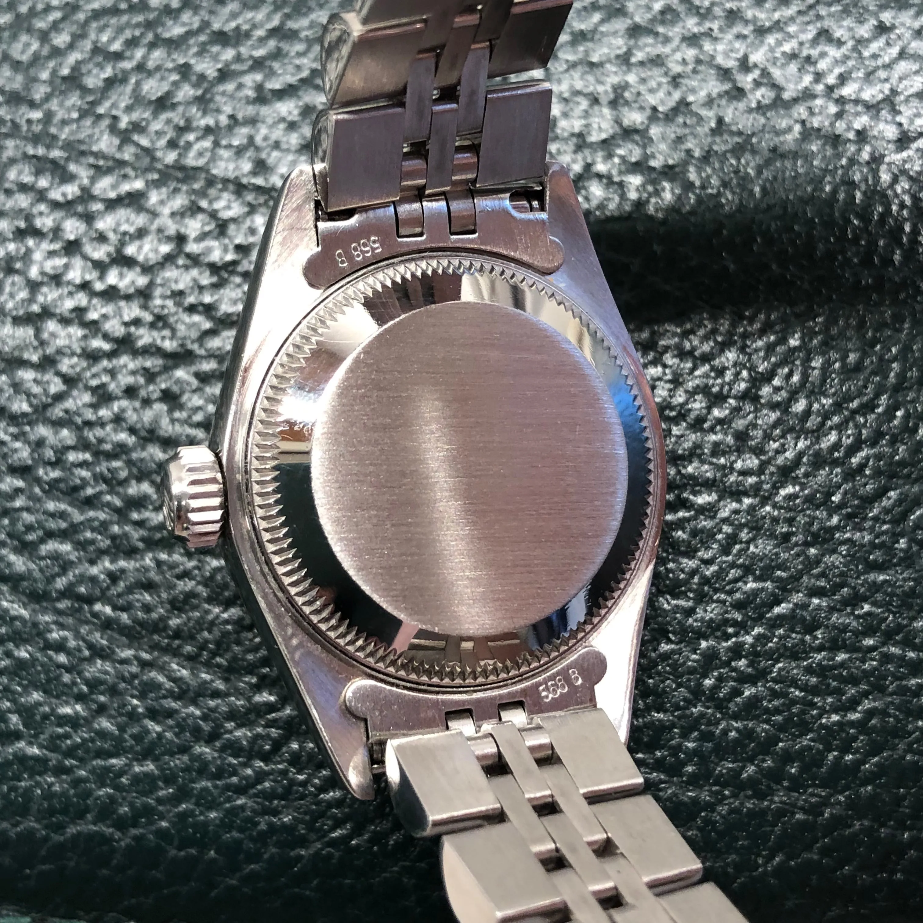 1994 Rolex Datejust 69174 Blue Vignette Serti Diamond Dial Factory Jubilee Steel Wristwatch with Box and Papers