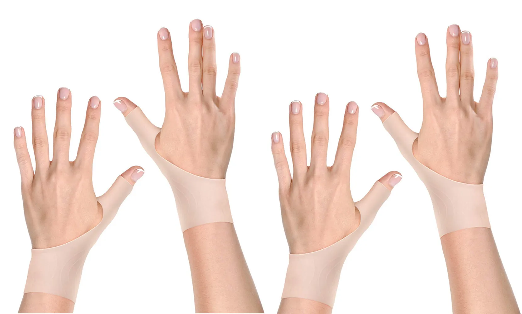 2-Pairs: Wrist And Thumb Pain Relief Compression Stabilizer Support Braces