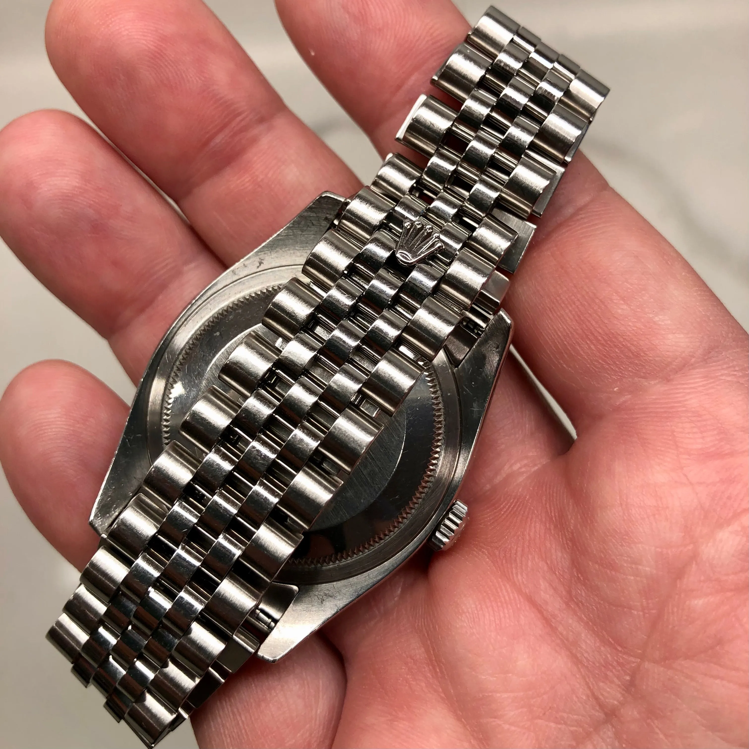 2008 Rolex Datejust 116200 Stainless Steel Silver Dial Hidden Clasp Jubilee Automatic Wristwatch with Box and Papers