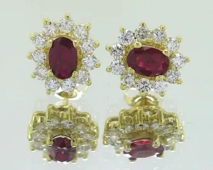 2.30ct Ruby & Diamond Earrings