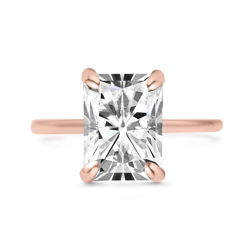 2.59CT Radiant Lab Grown Diamond Solitaire Engagement Ring