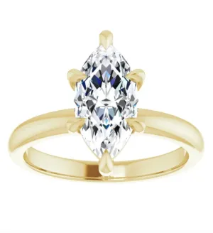 2.91CT Marquise Lab Grown Diamond Solitaire Engagement Ring