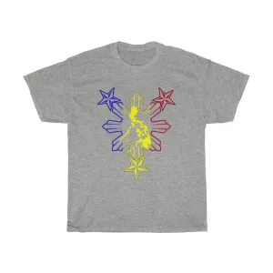3 Star and Sun Traditional Unisex Heavy Cotton Tee