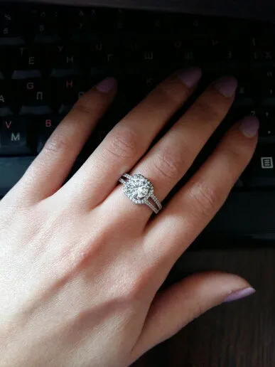 3.12c Engagement Ring Wedding Eternity Band Womens Simulated Diamond 925 Sterling Silver CZ