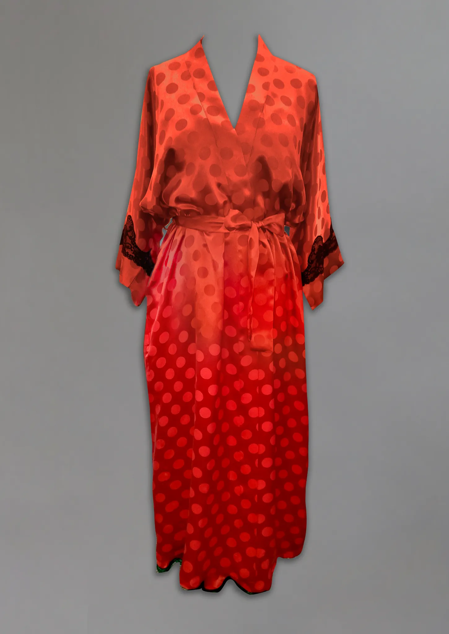 38558 Silk Jacquard Long Kimono-on sale
