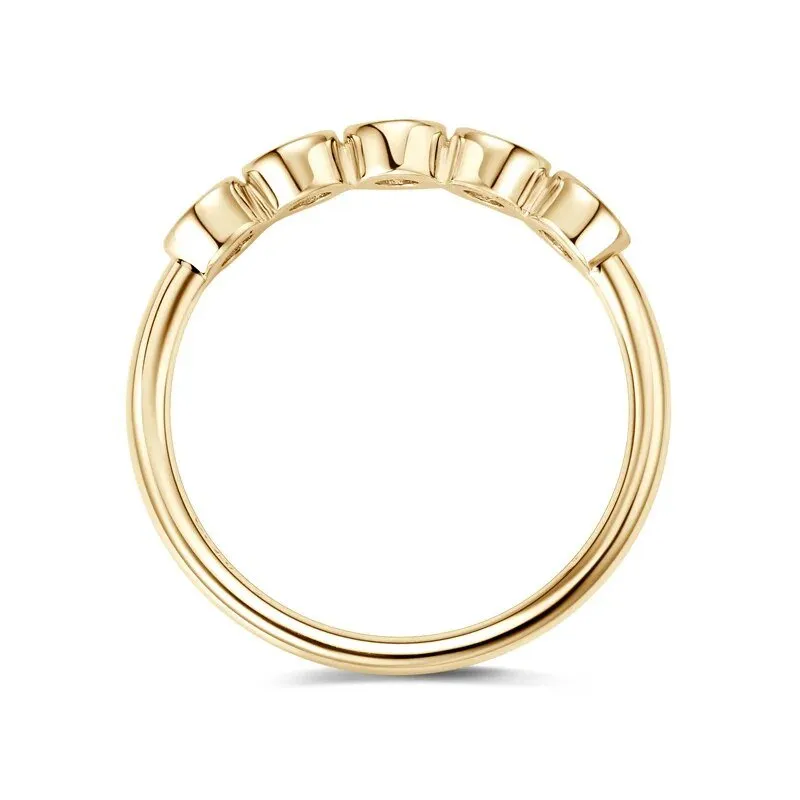 3mm Round Diamond Wedding Band in Bezel Setting