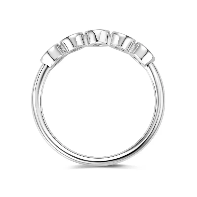 3mm Round Diamond Wedding Band in Bezel Setting