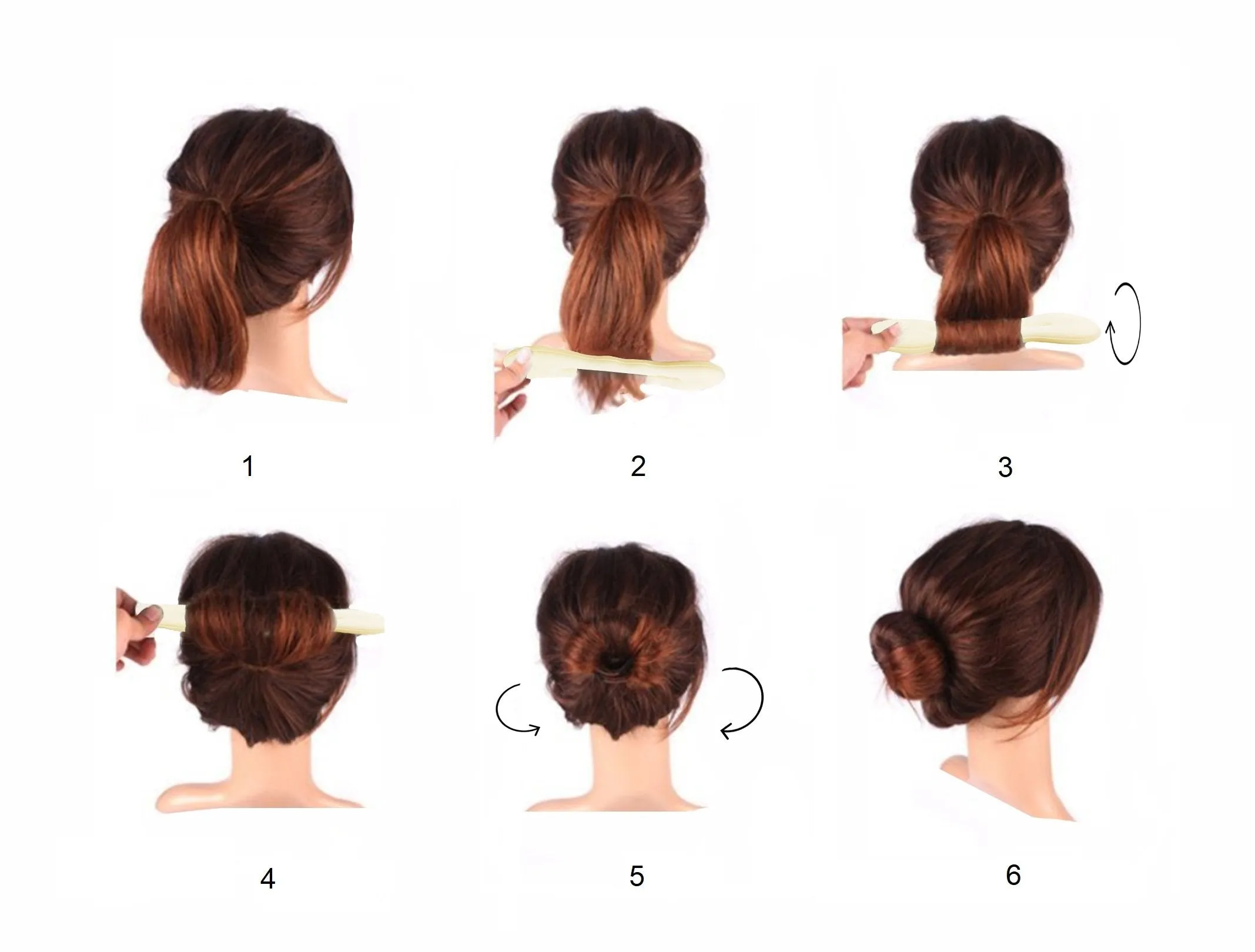 4 Pieces Beige Blonde Magic Hair Bun Maker Foam Sponge Bun Twist Shaper