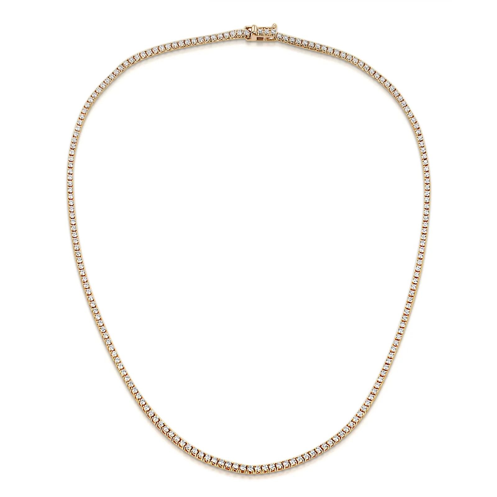 4.20 ct. t.w. Diamond Tennis Italian Necklace in 14kt Yellow Gold