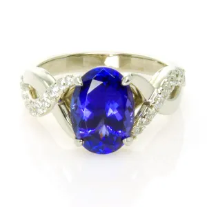 4.40ct Tanzanite & Diamond Ring