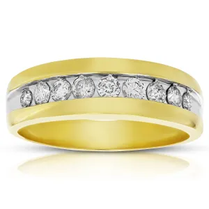4/5 cttw Comfort Fit Diamond Wedding Band in 14K Yellow Gold