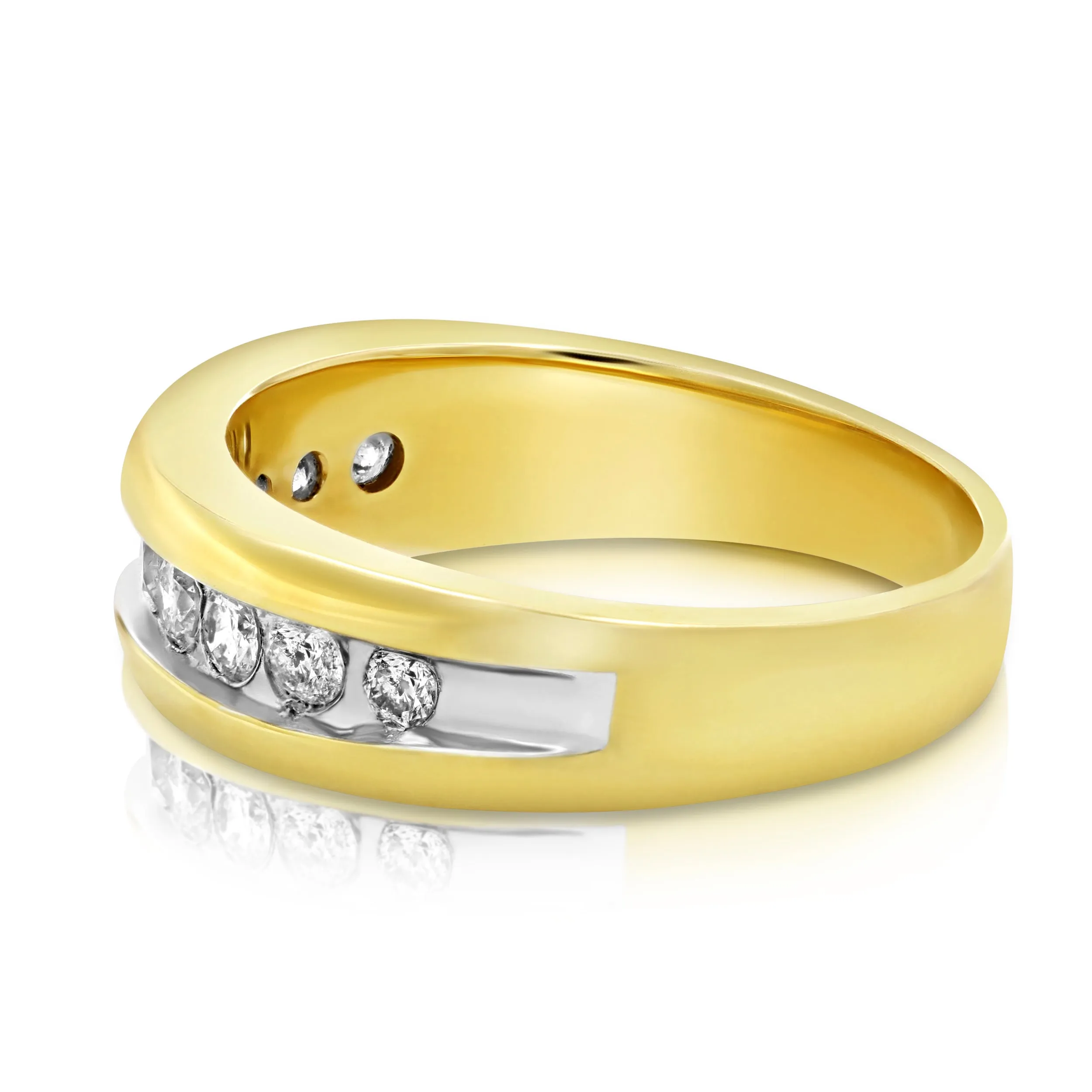 4/5 cttw Comfort Fit Diamond Wedding Band in 14K Yellow Gold