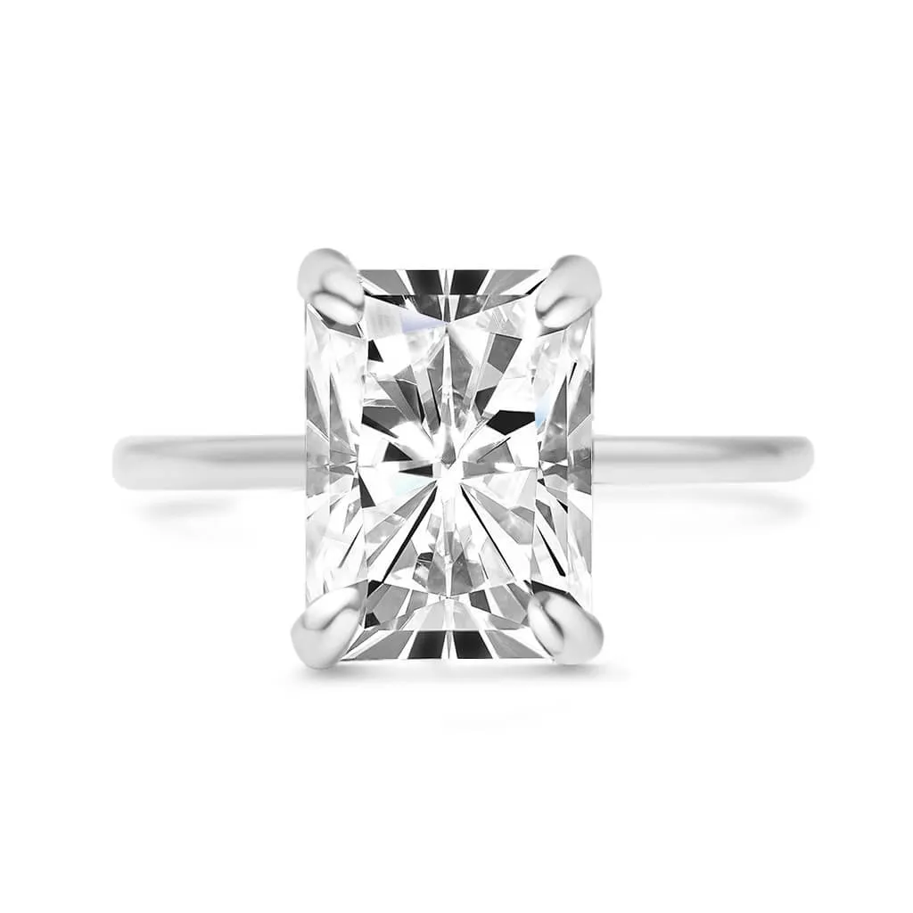 4.58CT Radiant Lab Grown Diamond Solitaire Engagement Ring