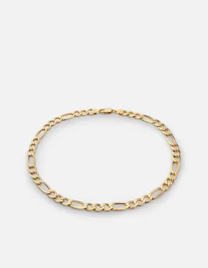 4.5mm Figaro Chain Choker, Gold Vermeil