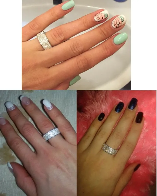 5 Row Engagement Ring Eternity Wedding Band Womens Simulated Diamond 925 Sterling Silver CZ