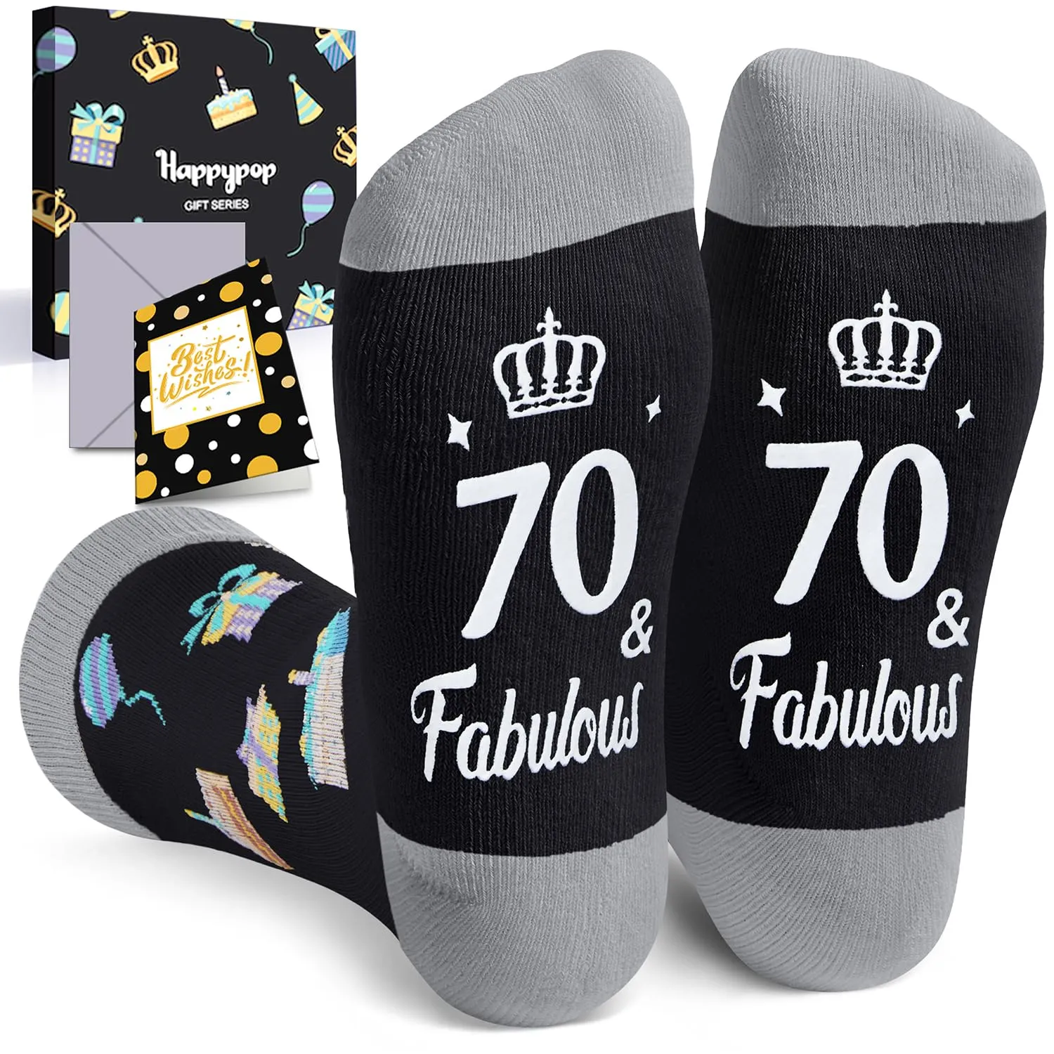 70th Birthday Socks Gifts Ideas - Birthday Gifts for Older Men, Best Gifts for 70 Year Old Woman