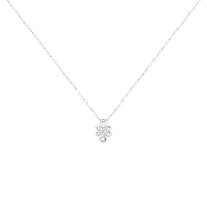 925 Sterling Silver White Gold Plated Necklace for Women and Girls