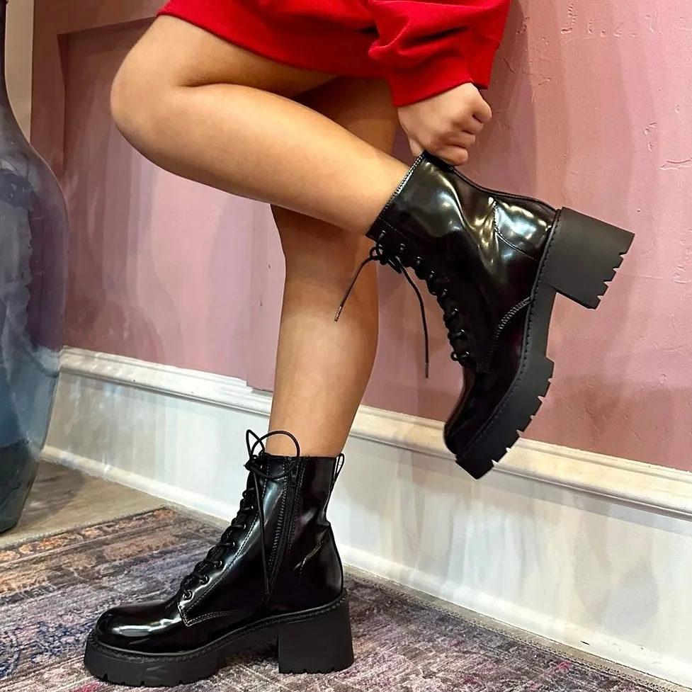 Abbey Road Platform Combat Boots-FINAL SALE