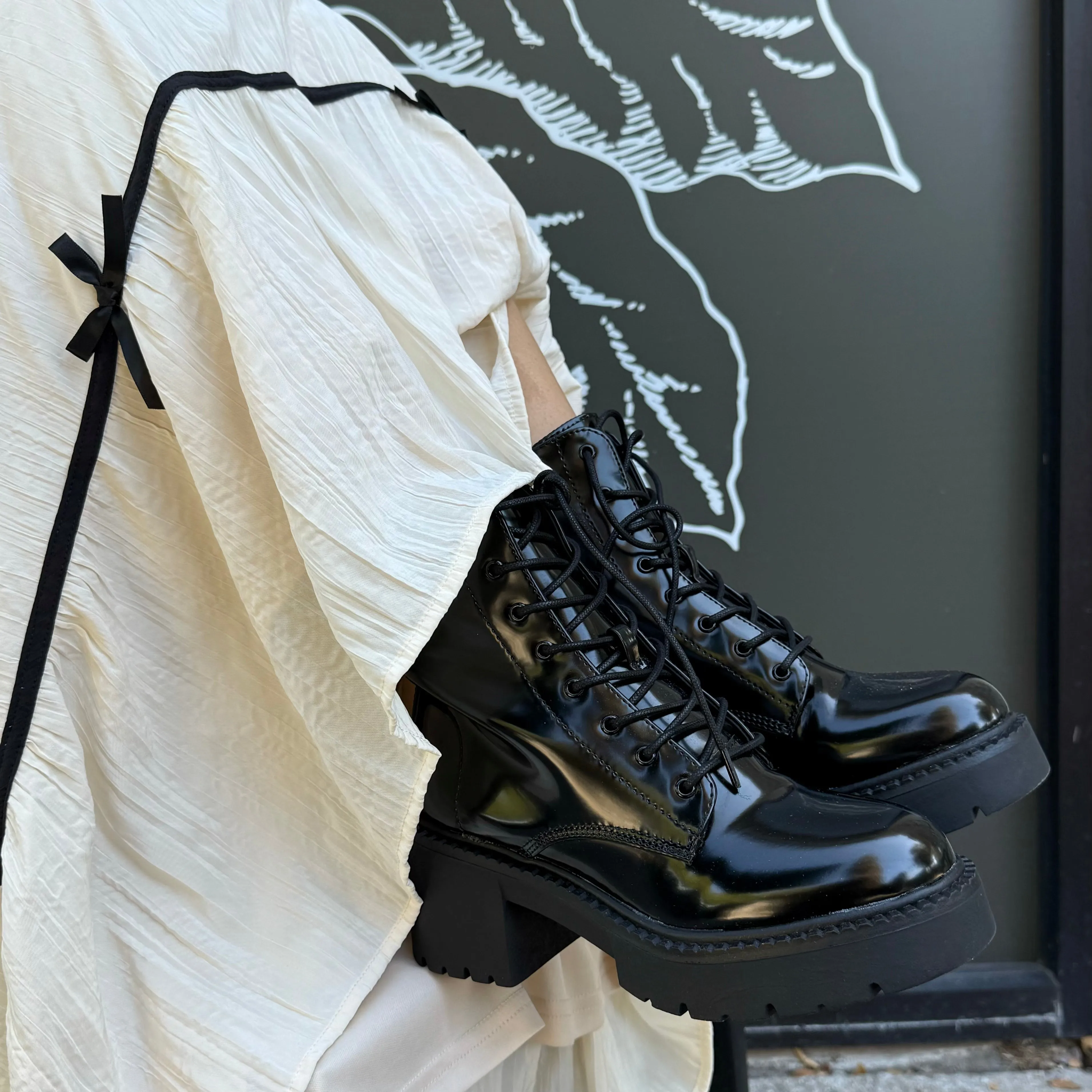 Abbey Road Platform Combat Boots-FINAL SALE